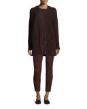 Cashmere Ribbed Crewneck Top