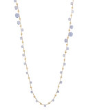 Paradise Chalcedony Long Necklace in 18K Yellow Gold, 36"