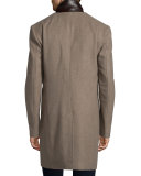 Lyndson Wool-Blend Coat with Removable Gilet, Taupe