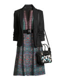 Sleeveless Kaleidoscope A-Line Dress, Dark Green