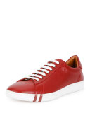 Asher Perforated Leather Low-Top Sneaker, Multi
