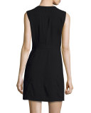 Annelisa Sleeveless Asymmetric Two-Zip Dress 