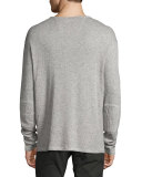 Lightweight Mini-Jacquard Henley Sweater