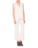 Flared Wool Suiting Pants