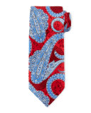 Large-Paisley-Print Silk Tie