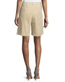 Clarkson Pleated-Front Shorts, Sahara