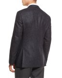 Textured Mixed-Box Sport Coat, Blue/Gray