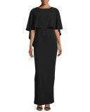 Sydney Embellished Popover Gown, Black