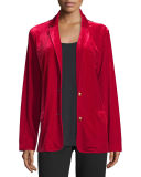 Velvet Two-Button Blazer