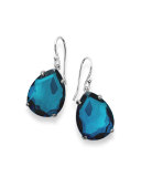 925 Rock Candy Wonderland Pear Drop Earrings in Dark Blue Frost