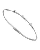 Marrakech 18K White Gold Twisted Bracelet with Diamonds