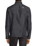 Isotherm Line-Print Weather-Resistant Running Jacket, Black