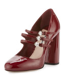 Patent Mary Jane 105mm Pump, Porpora