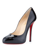 Argotik Patent Red Sole Pump, Black