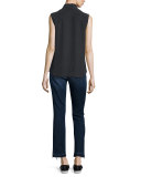 Le High Straight-Leg Cropped Jeans w/Released Hem, Delancey