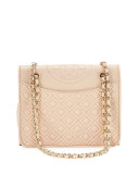 Fleming Medium Quilted Shoulder Bag, Pale Apricot