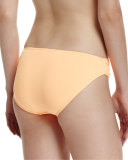 Twist-Band Hipster Swim Bottom, Neon Mango
