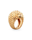 18k Pink Gold Herisson Hedgehog Ring, Size 6.25