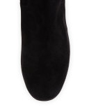 Elina Suede Over-the-Knee Boot, Black