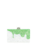 White Pearlescent Jean Slime Clutch
