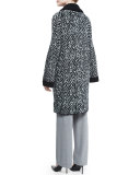 High-Waist Straight-Leg Pants, Black