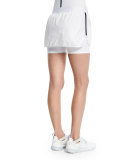 Studio Mesh-Panel Athletic Tank Top, White/Navy