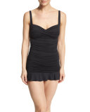 Island Goddess Ruched Sweetheart One-Piece Swimdress