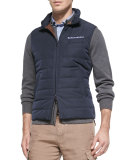 Nylon Zip-Down Vest, Navy