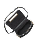 Baguette Studded Shoulder Bag, Black
