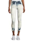 Alana Bleached High-Rise Skinny Ankle Jeans, Trance