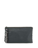 Janis Leather Clutch Bag, Dark Green