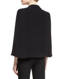 Deep-V Cape Jacket, Black