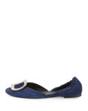 Ballerine Chips d'Orsay Flat, Navy