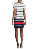 Striped T-Shirt Dress, Navy