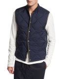 Down Quilted Liner Vest, Navy