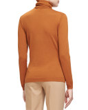 Wool Turtleneck Long-Sleeve Sweater, Cider