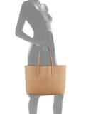 Lavenby Medium Reversible Check & Leather Tote Bag, Brown