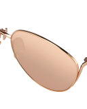 Mirrored Oval Sunglasses, Rose Gold
