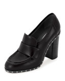 Soul Stud Rockstud 100mm Loafer, Nero