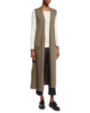 Torina Sl Refine Sleeveless Cardigan, Moss