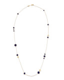 Jaipur Lapis Layered Necklace, 36"