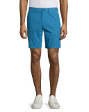 Archive Flat-Front Chino Shorts, Lupin Blue