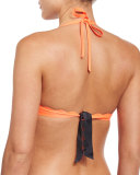 Reversible Seamless Scalloped Swim Top