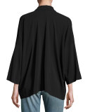 Oversized Split-Neck Blouse
