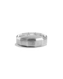 Faceted Metal Band Ring