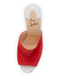 Carnababe Colorblock 150mm Wedge Red Sole Sandal, Version Fraise