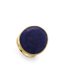 Lunaria Faceted Lapis Cocktail Ring, Size 7