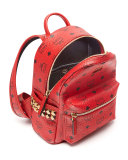 Stark Side-Stud Mini Backpack, Ruby Red 