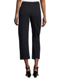 Straight-Leg Cropped Pants, Midnight