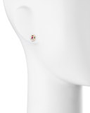 14K Rose Gold Gemstone Skull Single Stud Earring